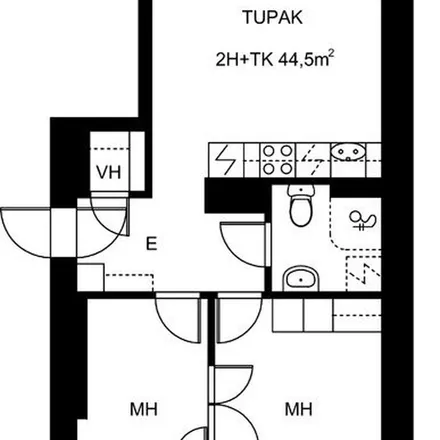 Rent this 2 bed apartment on Syrjälänkatu 12 in 40700 Jyväskylä, Finland