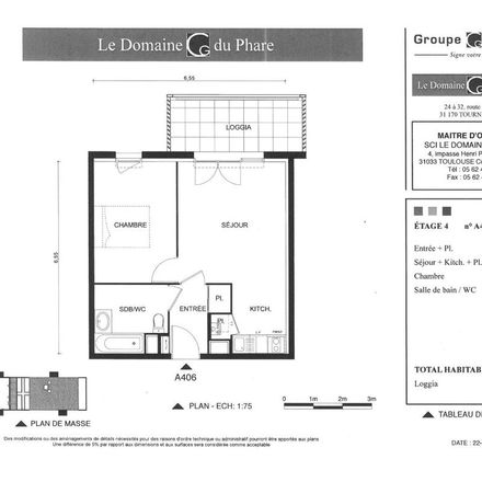 Rent this 2 bed apartment on 2 Rue des Chênes in 31170 Tournefeuille, France