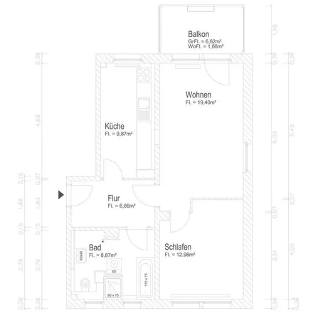 Rent this 2 bed apartment on Heinrich-Schütz-Straße 102 in 09130 Chemnitz, Germany