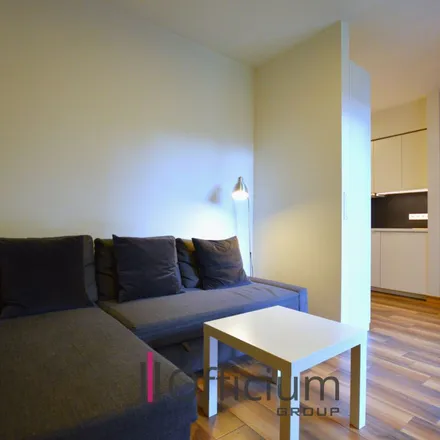 Rent this 1 bed apartment on Metro CIty in Generała Tadeusza Pełczyńskiego 22J, 01-471 Warsaw