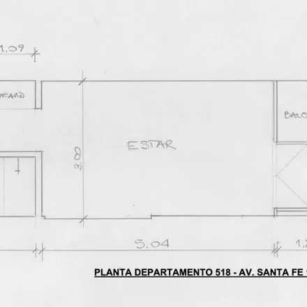Rent this studio apartment on Avenida Santa Fe 1130 in Retiro, C1059 ABS Buenos Aires