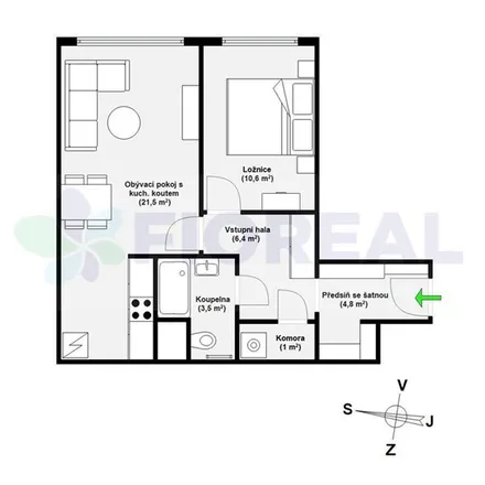 Rent this 1 bed apartment on Litochlebské náměstí in Ke Stáčírně, 149 00 Prague