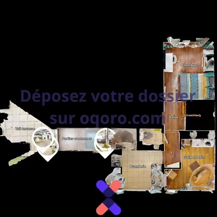 Rent this 5 bed apartment on 43 Rés les Hts de Marcouville in 95300 Pontoise, France