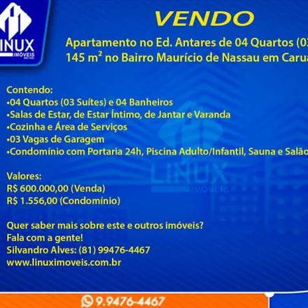 Buy this 4 bed apartment on Rua Santo Antônio de Pádua in Mauricio de Nassau, Caruaru - PE