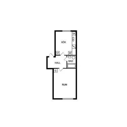 Rent this 1 bed apartment on Vingåkersvägen in 641 36 Katrineholm, Sweden