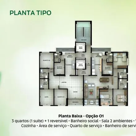 Buy this 3 bed apartment on Avenida Flor de Santana 276 in Parnamirim, Recife -