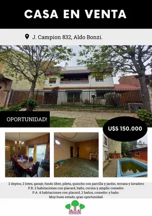 Buy this 6 bed house on Juan Cristóbal Campion 834 in Partido de La Matanza, 1770 Aldo Bonzi