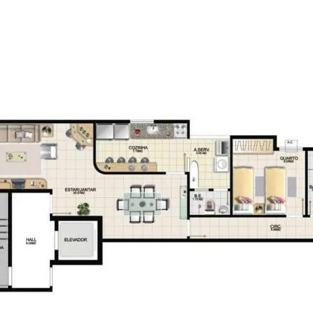 Buy this 3 bed apartment on Rua Oscar Rodrigues de Oliveira 544 in Jardim da Penha, Vitória - ES