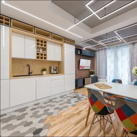 Rent this 1 bed apartment on Cybernetyki 2 in 02-691 Warsaw, Poland