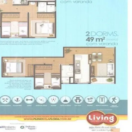 Buy this 2 bed apartment on unnamed road in Residencial Vila Flora, São José do Rio Preto - SP