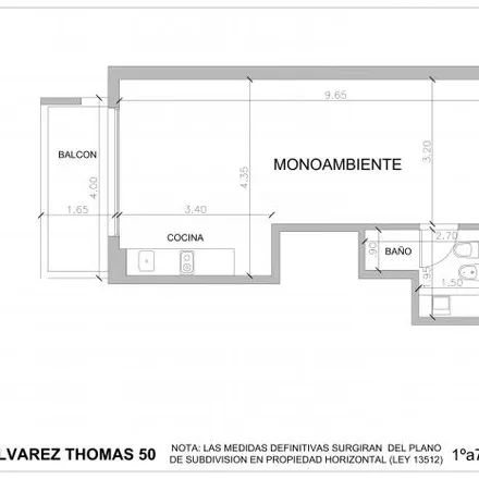 Buy this studio apartment on Avenida Álvarez Thomas 54 in Chacarita, C1427 BZA Buenos Aires