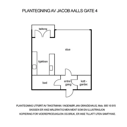 Rent this 1 bed apartment on Jacob Aalls gate 4 in 0368 Oslo, Norway