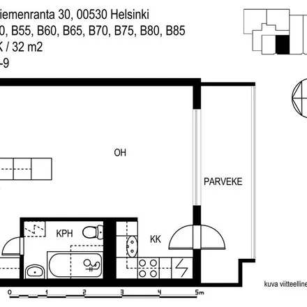 Rent this 1 bed apartment on Hakaniemenranta 30 in 00170 Helsinki, Finland