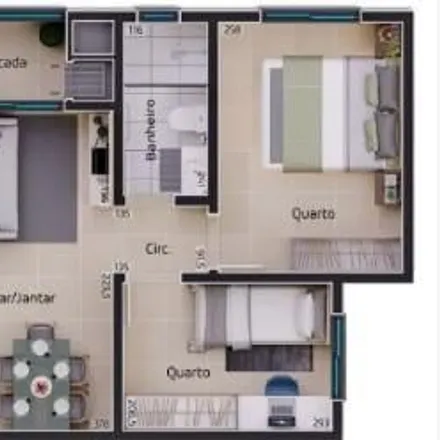 Buy this 2 bed apartment on Rua Luziano Cordeiro in Parque da Fonte, São José dos Pinhais - PR