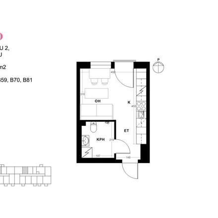 Rent this 1 bed apartment on Kotkankatu 2 A in 20610 Turku, Finland
