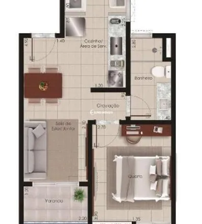 Buy this 1 bed apartment on Rua Ataliba de Barros in São Mateus, Juiz de Fora - MG