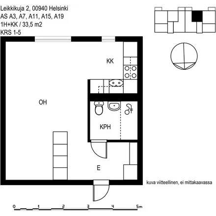 Rent this 1 bed apartment on Leikkikuja 2 in 00940 Helsinki, Finland