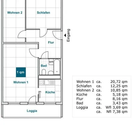 Rent this 3 bed apartment on Wettinerstraße 32 in 08412 Werdau, Germany