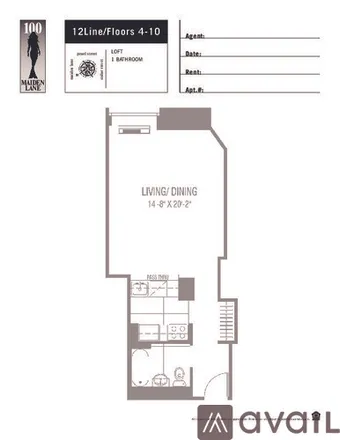 Image 1 - 100 Maiden Ln, Unit 414 - Apartment for rent