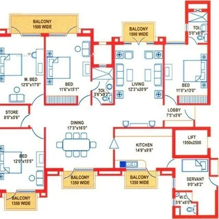 Rent this 4 bed apartment on unnamed road in Sector 54, Gurugram - 122011