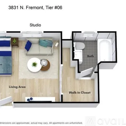 Rent this studio apartment on 3831 N Fremont St