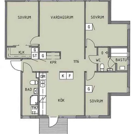 Rent this 4 bed apartment on Björkplan 6 in 981 42 Kiruna, Sweden