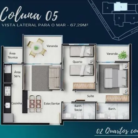 Buy this 2 bed apartment on Darwin Guarapari in Rua Santana do Iapó 233, Muquiçaba