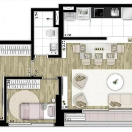 Buy this 2 bed apartment on Quartel do Comando do Corpo de Bombeiros do Paraná in Rua Nunes Machado 100, Centro