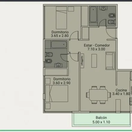 Buy this 2 bed apartment on Parking in Olazábal, Partido de Ituzaingó