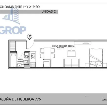 Buy this studio apartment on Francisco Acuña de Figueroa 790 in Almagro, C1195 AAA Buenos Aires