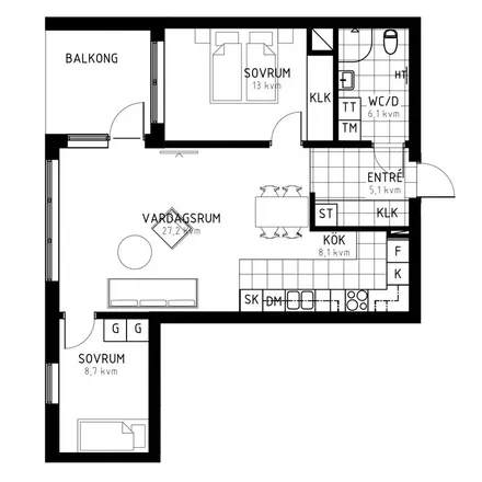 Rent this 3 bed apartment on Paradisvägen in 296 33 Åhus, Sweden