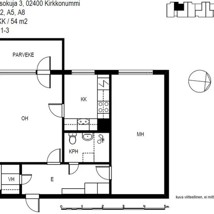 Rent this 2 bed apartment on Lindalintie 9 in 02410 Kirkkonummi, Finland