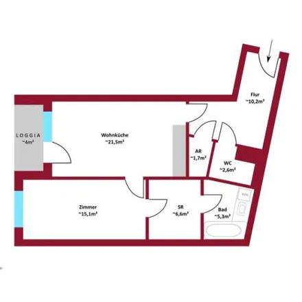 Rent this 2 bed apartment on Neudeckerhof in Hackhofergasse 1, 1190 Vienna