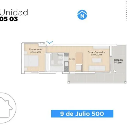 Buy this 1 bed apartment on 9 de Julio 510 in Rosario Centro, Rosario