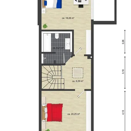 Rent this 3 bed apartment on Albrecht-Dürer-Straße 106 in 90522 Oberasbach, Germany