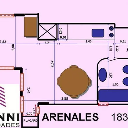 Buy this studio apartment on Arenales 1836 in Recoleta, C1023 AAE Buenos Aires