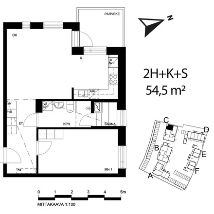 Rent this 2 bed apartment on Lagerlöfinkatu 3 F in 33870 Tampere, Finland