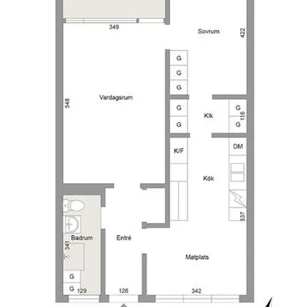 Rent this 2 bed apartment on Karolinernas gata 2 in 422 48 Gothenburg, Sweden