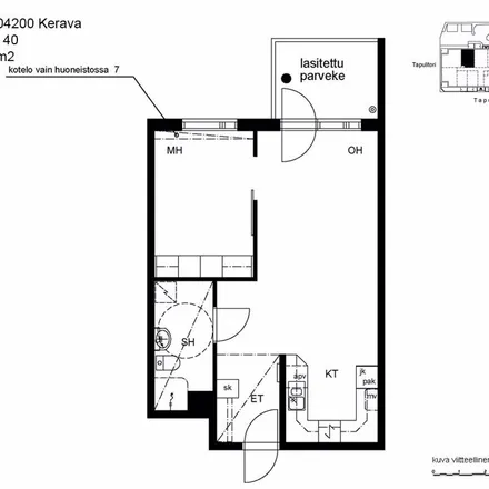 Rent this 2 bed apartment on Tapulitori 1 in 04200 Kerava, Finland