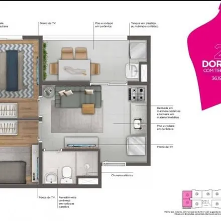Buy this 2 bed apartment on Rua Maria Carlota in 458, Rua Maria Carlota