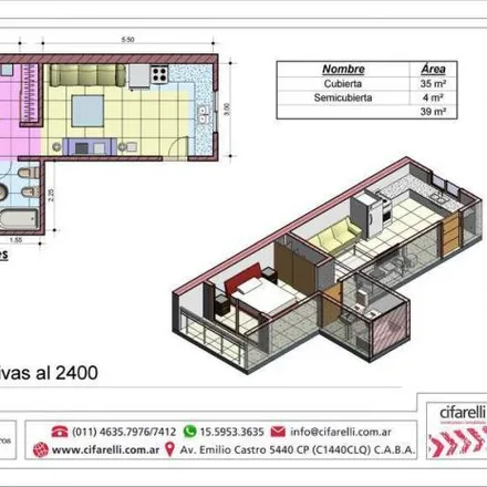 Rent this 1 bed apartment on General Rivas 2400 in Villa del Parque, C1417 CUN Buenos Aires
