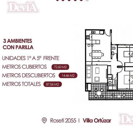 Buy this 2 bed apartment on Roseti 2039 in Villa Ortúzar, 1174 Buenos Aires