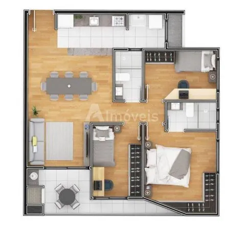Buy this 2 bed apartment on Rua Bartolomeu de Gusmão 116 in Bom Retiro, Joinville - SC
