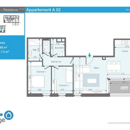 Rent this 2 bed apartment on Isle-le-Pré 2 in 6600 Bastogne, Belgium