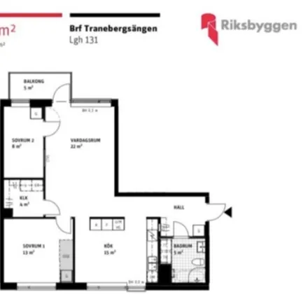 Rent this 3 bed condo on Tranebergsslingan in Tranebergsvägen, 165 47 Stockholm