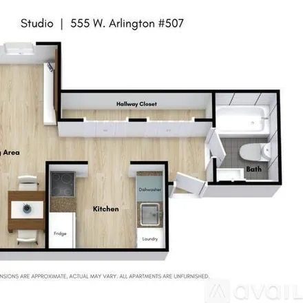 Rent this studio apartment on 555 W Arlington Pl