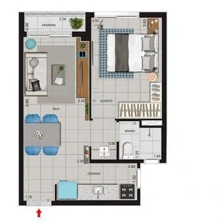 Buy this 1 bed apartment on Açaí Mais Sabor in Rua Ubaldino do Amaral 14, Lapa