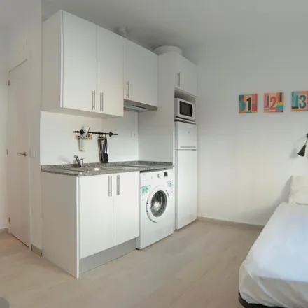 Rent this studio apartment on Calle de Rodrigo Uhagón in 28026 Madrid, Spain