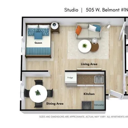 Rent this studio apartment on 505 W Belmont Ave