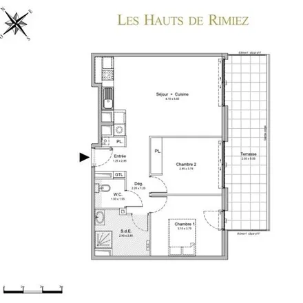 Buy this 2 bed apartment on L'Homme du 18 Juin in Place du Général de Gaulle, 06108 Nice